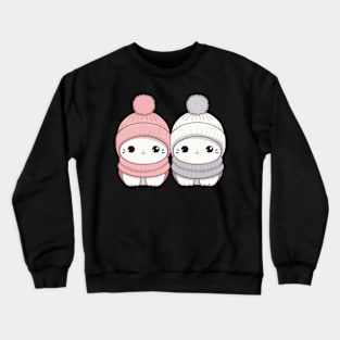 Kawaii Snow Kittens Crewneck Sweatshirt